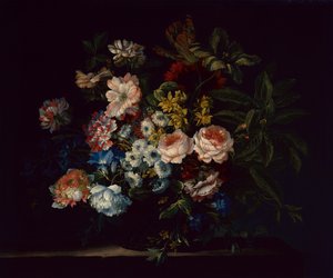 Rozen, Anjers, Hyacinten en Bloemen door Jean Baptiste Monnoyer