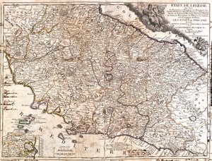 Emilia-Romagna, Toscane, Marche, Umbrië, Abruzzen, Lazio, Italië door Jean Baptiste Nolin