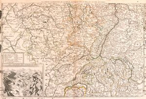 Frankrijk (Regio: Boven-Normandië, Île-de-France, Champagne-Ardenne, Rhône-Alpes, Bourgondië, Auvergne, Centre), België (zuidelijk Waals Gewest), Luxemburg, Duitsland (Rijnland-Palts, Saarland, Baden-Württemberg), Zwitserland (Kanton: Thurgau, Appenzell) door Jean Baptiste Nolin