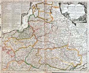 Polen (met uitzondering van de woiwodschappen: Lubusz, West-Pommeren, Neder-Silezië), Litouwen, Letland, Estland, Wit-Rusland, Oekraïne (Oblast: Chernihiv, Kiev, Zhytomyr, Rivne, Volyn, Vinnytsia, Khmelnytsky, Ternopil, Lviv) door Jean Baptiste Nolin
