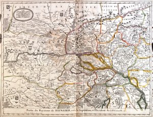 Zuidoost Tsjechië, west Slowakije, west Hongarije, oost Oostenrijk door Jean Baptiste Nolin
