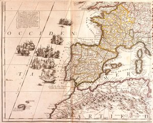 Spanje, Frankrijk (met Corsica), België, Duitsland (deelstaten: Noordrijn-Westfalen, Zuid-Nedersaksen, Zuid-Saksen-Anhalt, Hessen, Thüringen, Saksen, Rijnland-Palts, Saarland, Baden-Württemberg, Beieren), Luxemburg, Oostenrijk, Zwitserland, Italië (Regio: door Jean Baptiste Nolin