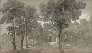 Uitzicht op het park in Arcueil door Jean-Baptiste Oudry