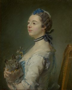 Magdaleine Pinceloup de la Grange, geboren de Parseval door Jean Baptiste Perronneau