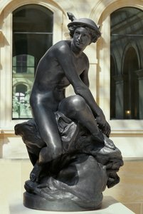 Mercurius die zijn gevleugelde sandalen vastmaakt, Paris