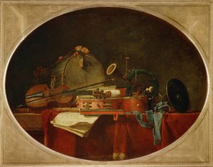 Les attributs de la music civile - De attributen van civiele muziek, supraporte voor het Chateau de Bellevue ...