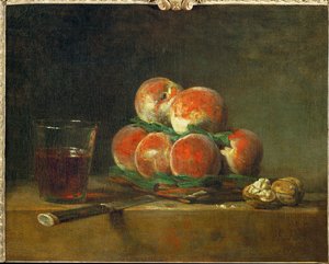 Panier de peches - een mand met perziken ...