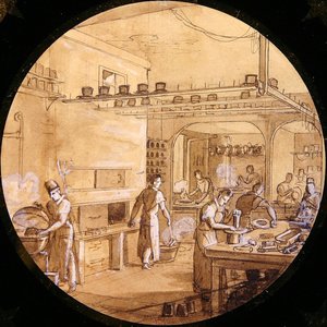 Ontwerp voor een Sèvres-bord, uit de Service des Arts Industriels door Jean Charles Develly