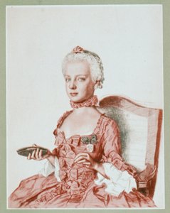 Aartshertogin Marie-Antoinette (aquarel op karton) door Jean-Etienne Liotard