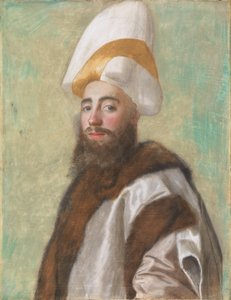 Portret van een grootvizier, of van een Europeaan verkleed als een, c.1741 door Jean Étienne Liotard