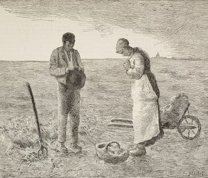 Angelus, boerenkoppel in velden