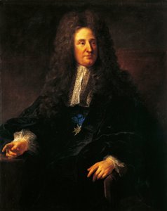 Portret van Jules Hardouin Mansart (1646-1708), Franse architect, leidende figuur van de Franse barokarchitectuur door Jean Francois Millet