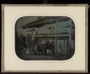 Achteraanzicht van het landhuis van Jean-Gabriel Eynard in Beaulieu