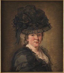 Portret van een dame door Jean-Honore Fragonard