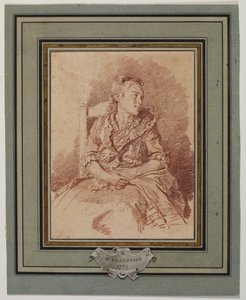 Zittend jong meisje door Jean Honore Fragonard