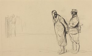 Aan het Vincennes front. Bolo pacha, ca. 1914-1919 (inkt op papier)
