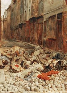 Barricade in de Mortellerie, Parijs