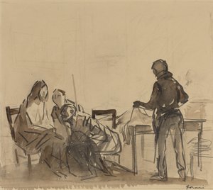 Voor de maaltijd in Emmaüs door Jean-Louis Forain