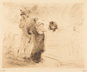 Christus ontdaan van zijn kleding (Christ Stripped of His Clothes) door Jean-Louis Forain