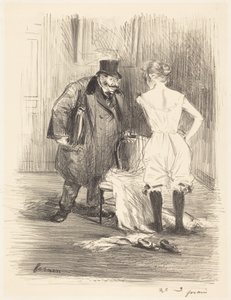 Een inbeslagname (A Seizure) door Jean-Louis Forain