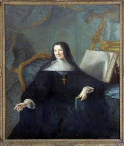 Portret van Anne Geyssans de Clermont-Chatte, abdis van Chelles (overleden in 1789) door Jean Marc Nattier