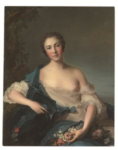 Portret van een vrouw als Flora
