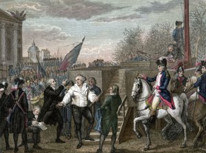 Franse Revolutie: dood van Lodewijk XVI onthoofd in Parijs door Jean (after) Duplessis Bertaux
