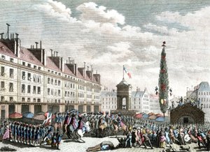 De afkondiging van de Franse Grondwet, 1791, eind 18e eeuw door Jean (after) Duplessis Bertaux