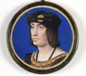Koning Lodewijk XII van Frankrijk door Jean (attr.to) Perreal