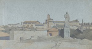 SS. Giovanni e Paolo, gezien vanaf de Villa Mattei, Rome