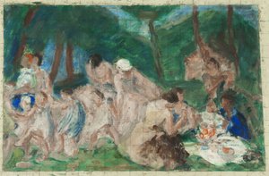 Farandole: Schets voor de binnenplaats van de jongensschool aan de rue Küss door Jean Adler