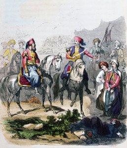 De Slag bij Nezib (Nisib, Nizib, Nizip) 24 juni door Jean Adolphe Beauce
