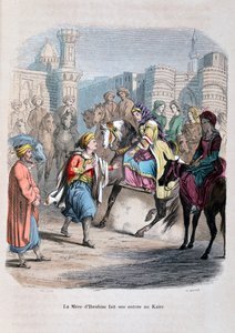 De moeder van Ibrahim Pasha betreedt Caïro, 1847 door Jean Adolphe Beauce