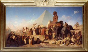 Cambyse en Psammenite. Ontmoeting tussen Cambyse II, koning van het Perzische Rijk van 529 tot 522 v.Chr.