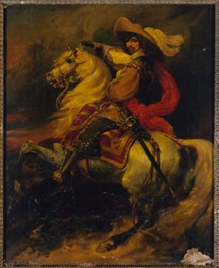 Frans: ruiterportret van Josias, graaf van Rantzau (1609-1650), maarschalk van Frankrijk door Jean Alaux