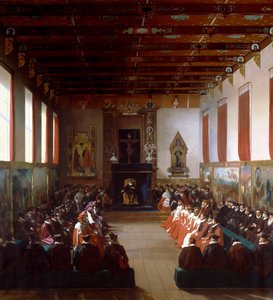 De vergadering van notabelen in Rouen door Hendrik IV in 1596 door Jean Alaux