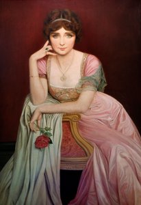 Portret van de zangeres Genevieve Vix (1879-1939) door Jean Alexandre Coraboeuf