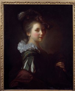 Portret van een vrouw. Schilderij door Jean Alexis Grimou (1680-1740) 18e eeuw Toulouse, Musée des Augustins