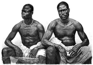 Twee mannen uit Assinie, Guinee, ca. 1860-1920