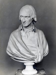 Adrien Duquesnoy (gips) door Jean Antoine Houdon