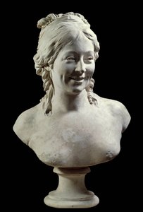 Portret van Madame Houdon (geboren Marie Ange Cecile Langlois) (1765-1823) door Jean Antoine Houdon