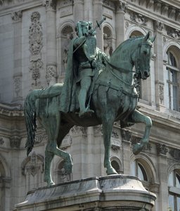 Ruiterstandbeeld van de provoost van de kooplieden van Parijs Etienne Marcel