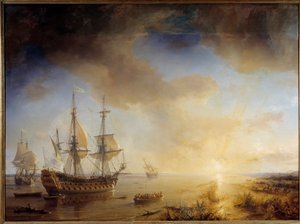 Expeditie van Robert Cavelier de La Salle naar Louisiana (1684) door Jean Antoine Theodore Gudin