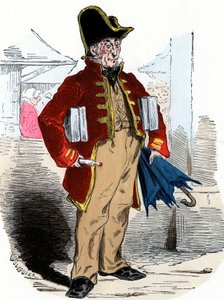 Man die eau de Cologne verkoopt door Jean Antoine Valentin Foulquier