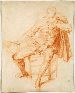 Acteur van de Comédie Italienne Crispin, begin 20e eeuw door Jean Antoine Watteau