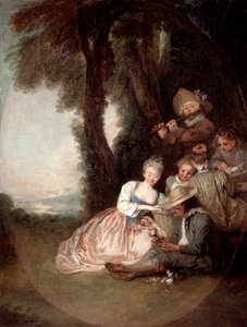 Champetre Concert door Jean Antoine Watteau