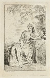Modefiguren door Jean Antoine Watteau