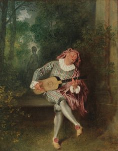 Mezzetin, c.1718-20 door Jean Antoine Watteau