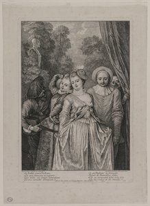 De Kleren zijn Italiaans door Jean Antoine Watteau