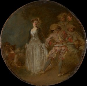 De dorpsdans door Jean Antoine Watteau